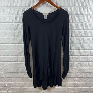 Prairie Underground Black Tunic Dress Cotton Blend Small